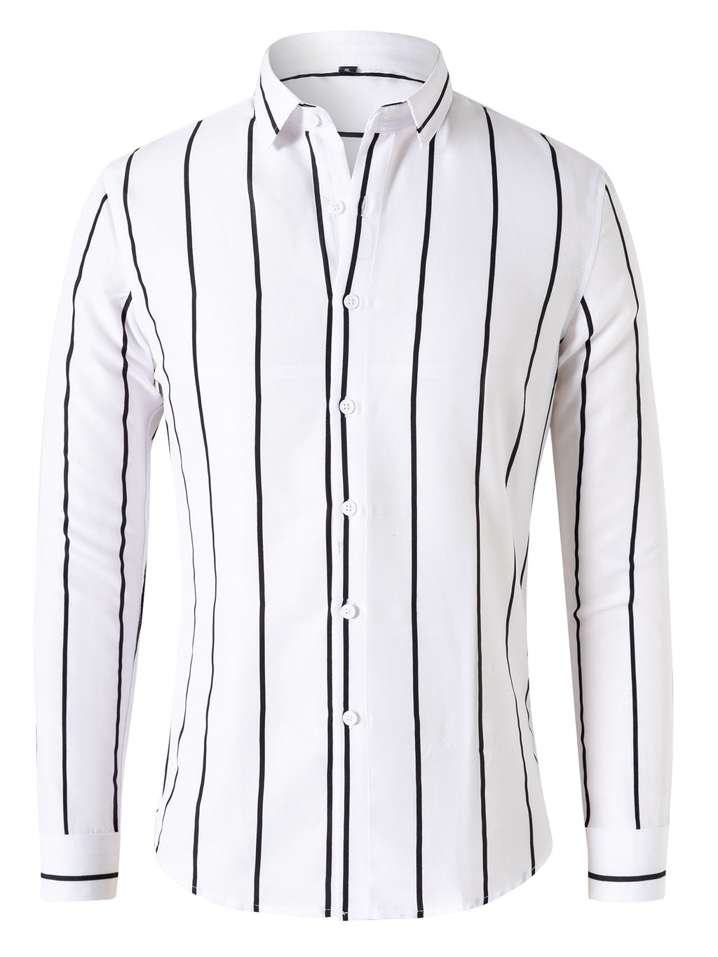 New Slim-fit Striped Shirt Men's Long Sleeve Shirt