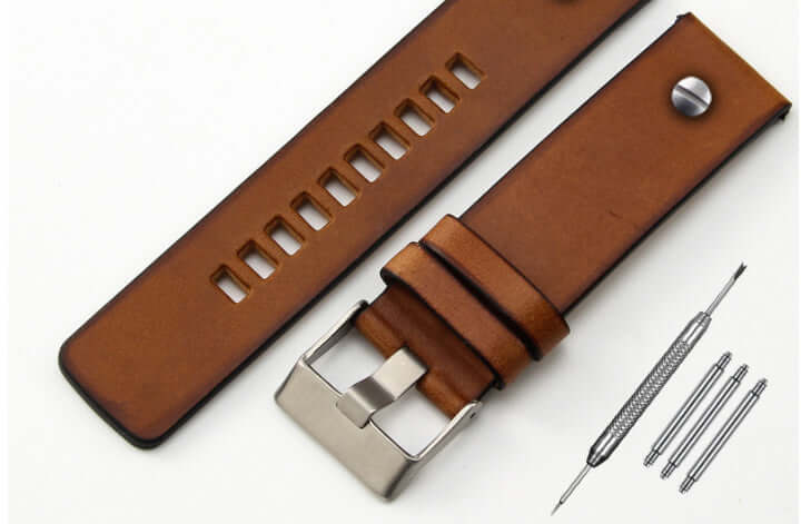 Retro Leather Watch Band Men