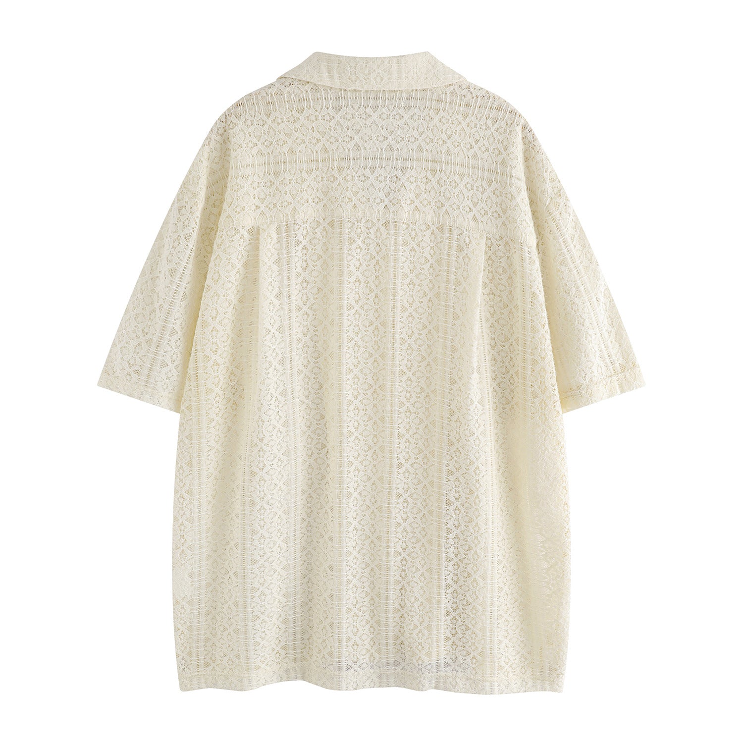 American Summer Beach Landscape Printing Ruffle Handsome Stylish Flow Loose Casual And Comfortable T-shirt