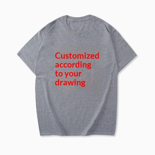 Team Uniform Summer Loose Men's And Women's Round Neck Printed Logo Short Sleeved T-shirt