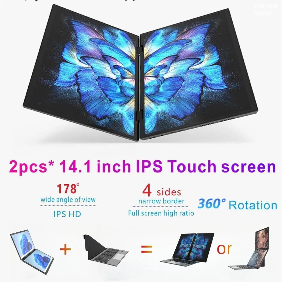 Factory 2025 New Ultrabook 11Inch Foldable Dual Touch Screen Intel I3 12th N100 Aluminum Yoga Laptops for Students and Designers Gray Factory 2025 New Ultrabook 11Inch Foldable Dual Touch Screen Intel I3 12th N100 Aluminum Yoga Laptops for Students and Designers - shop_name