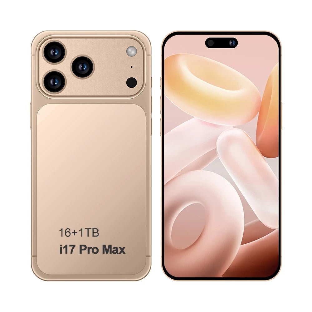 Factory Newest Global 5G Smart Phone I17 Promax OLED 16+1TB Android 15 NFC Octa Core LTE HD French German Spanish Gaming Phone Gold Factory Newest Global 5G Smart Phone I17 Promax OLED 16+1TB Android 15 NFC Octa Core LTE HD French German Spanish Gaming Phone - shop_name