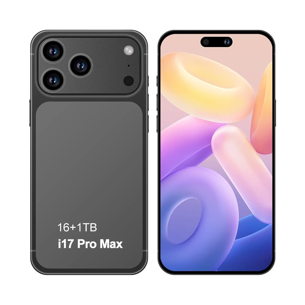 Factory Newest Global 5G Smart Phone I17 Promax OLED 16+1TB Android 15 NFC Octa Core LTE HD French German Spanish Gaming Phone Black Factory Newest Global 5G Smart Phone I17 Promax OLED 16+1TB Android 15 NFC Octa Core LTE HD French German Spanish Gaming Phone - shop_name