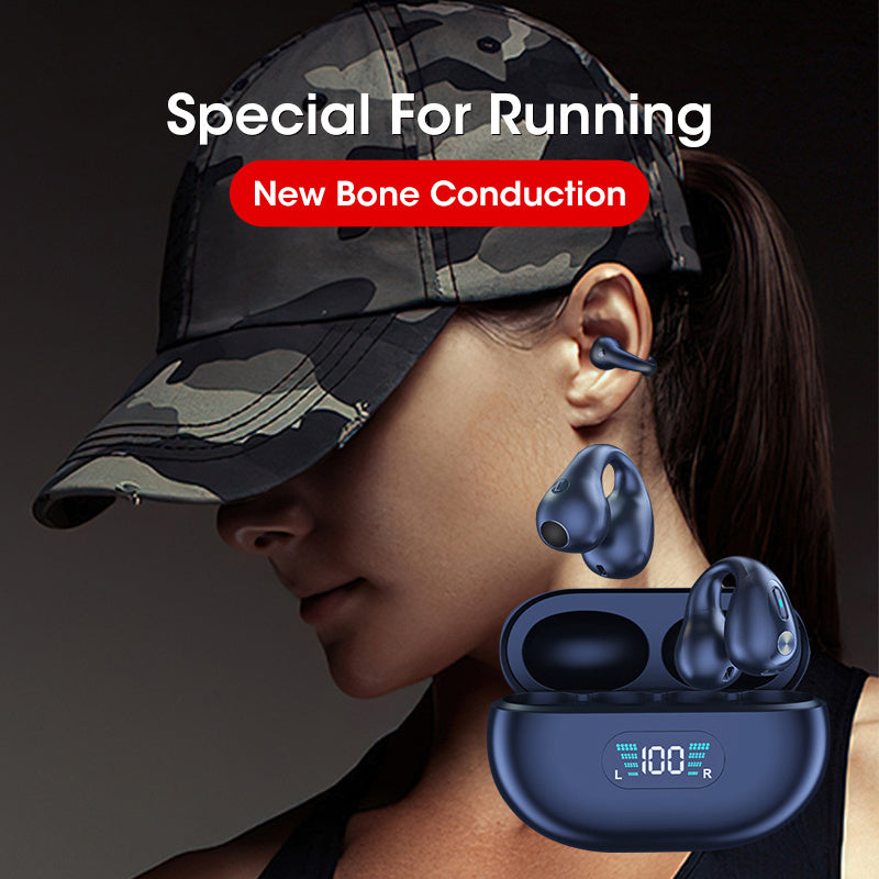 Bone Conduction Headphones TWS Earbuds Ear Clip Bluetooth 5.3 Touch Wireless Earphone In-Ear Bass HIFI Sports Headset null