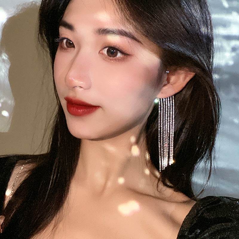 Fashionable And Simple Long Tassel Earrings - Update Avenue 