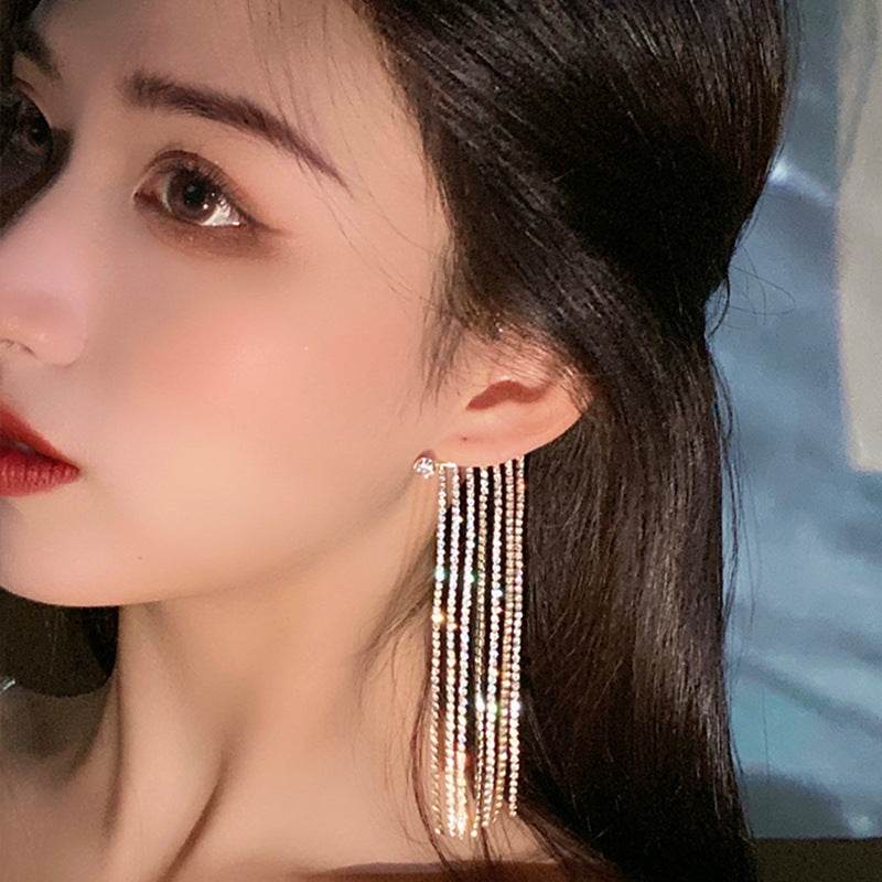Fashionable And Simple Long Tassel Earrings - Update Avenue 