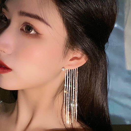Fashionable And Simple Long Tassel Earrings - Update Avenue 