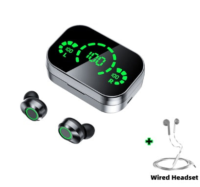 YD03 Wireless Bluetooth-compatible Headset TWS Large Screen Smart Digital Display In Ear Breathing Light null