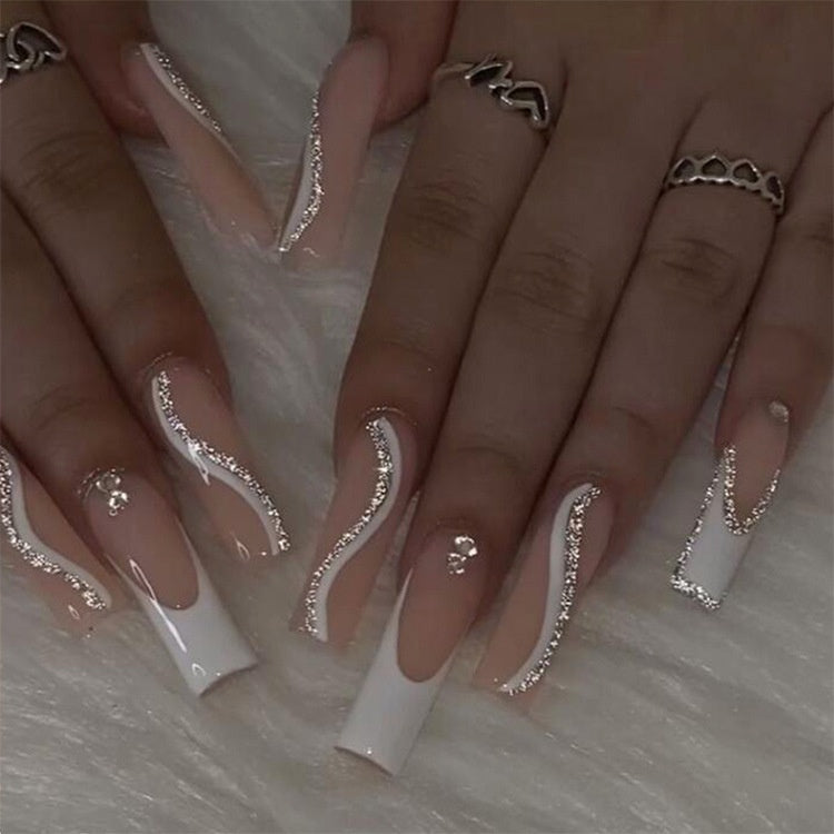 Super Long Diamond Wearing Armor European And American Foreign Trade Nail Stickers