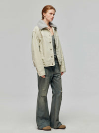 Cotton Retro Make Old Ripped Loose Micro-flared Trousers Jeans