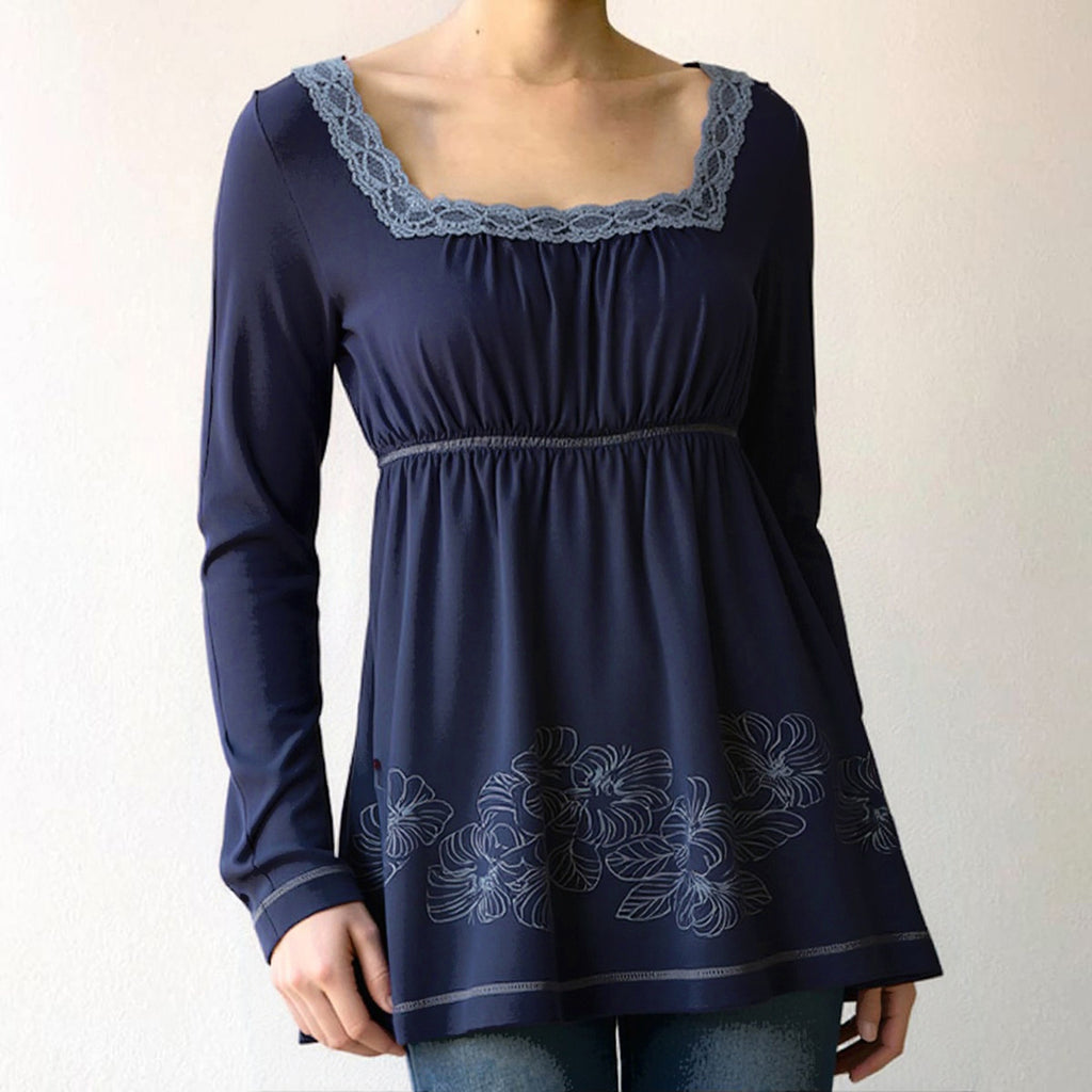 New A-line, Versatile Solid-color Long-sleeve Top