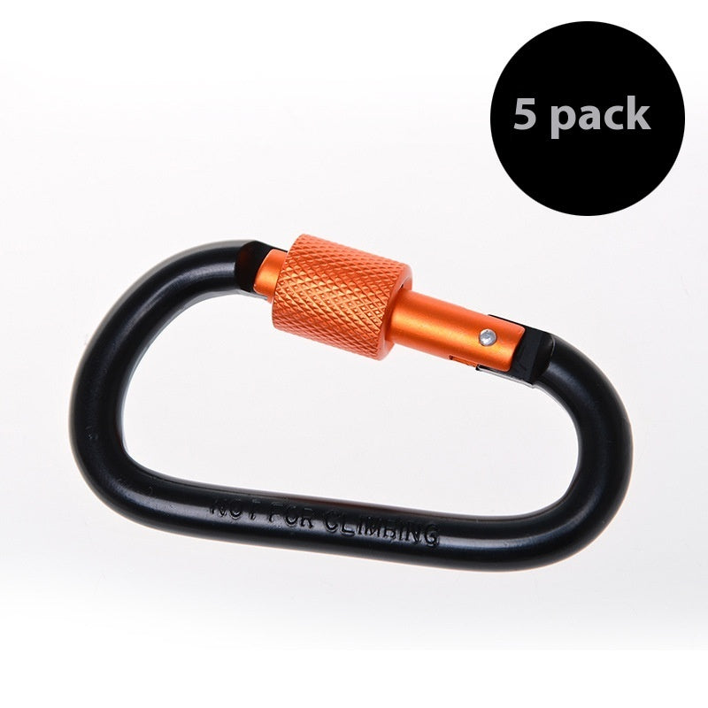 5 Backpacks D-type Hanging Buckle Hanger Outdoor Multifunctional Climbing Button Carabiner null