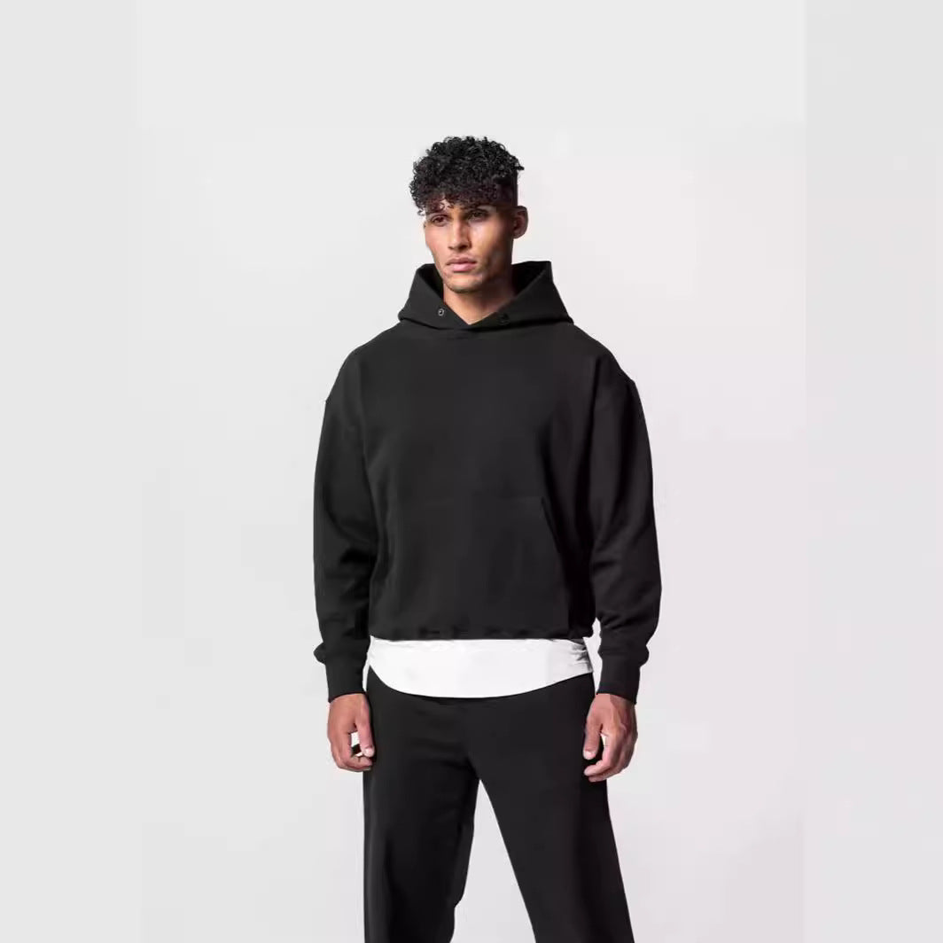 Loose American Exercise Workout Outfit Men's Trendy Casual Hooded Sweater