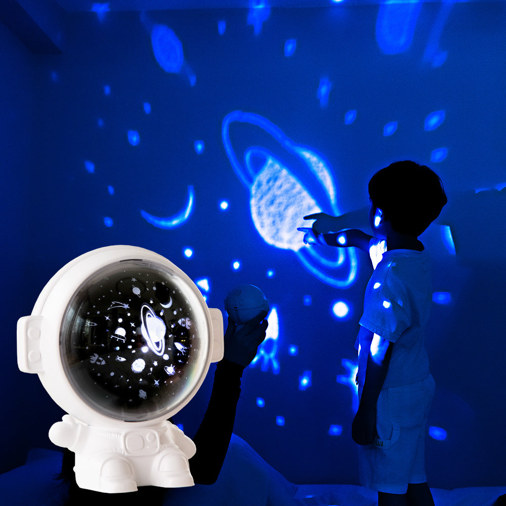 Galaxy Star Projector Starry Sky Night Light Astronaut Lamp Room Decr Gift Child Kids Baby Christmas Spaceman Projection null