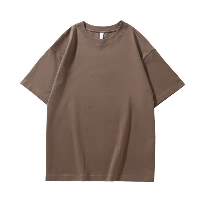 280G32 Double Yarn Heavy Double Yarn Men's And Women's Same Style Short Sleeve