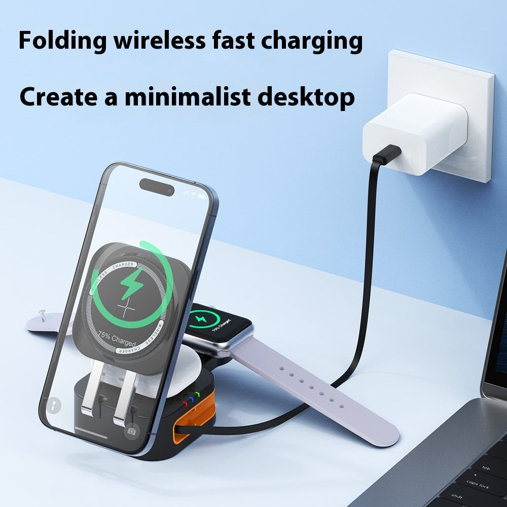 Magasafe Magnetic Phone Holder Three-in-one Desktop Wireless Charger null