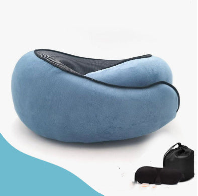 Travel Neck Pillow Non-Deformed Airplane Pillow Travel Neck Cushion Durable U-Shaped Travel Memory Cotton Nap Neck Pillow null