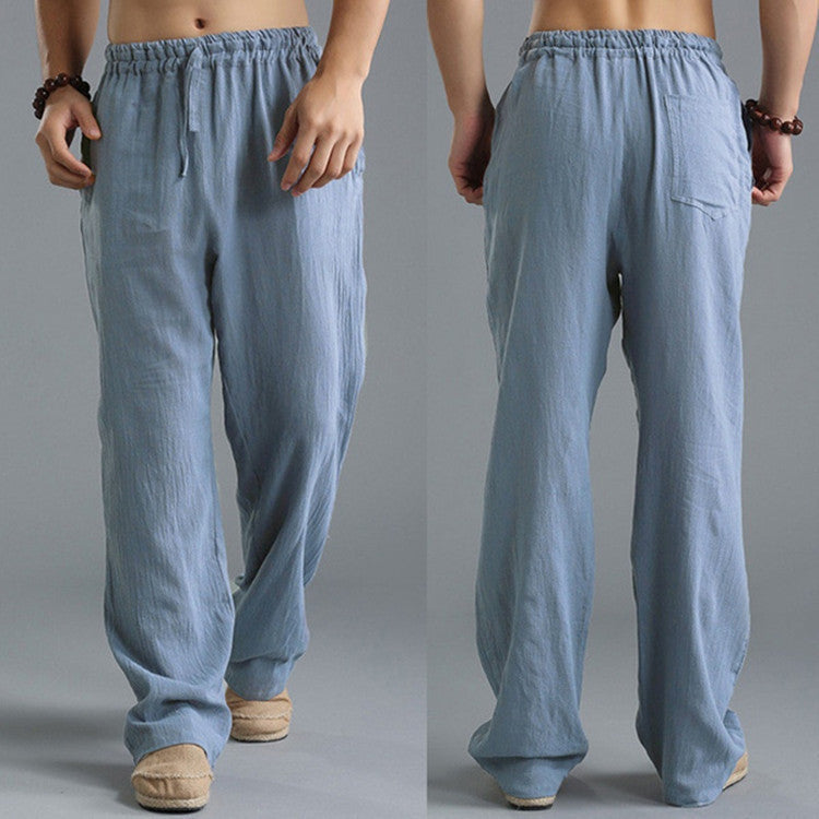 Men's Breathable Linen Loose Casual Sports Pants null