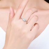 Silver, Europe And America Light Luxury Party Fashion Hand Decoration Rectangular Inlaid Zircon Ring Women Amazon Hot Sale Accessories