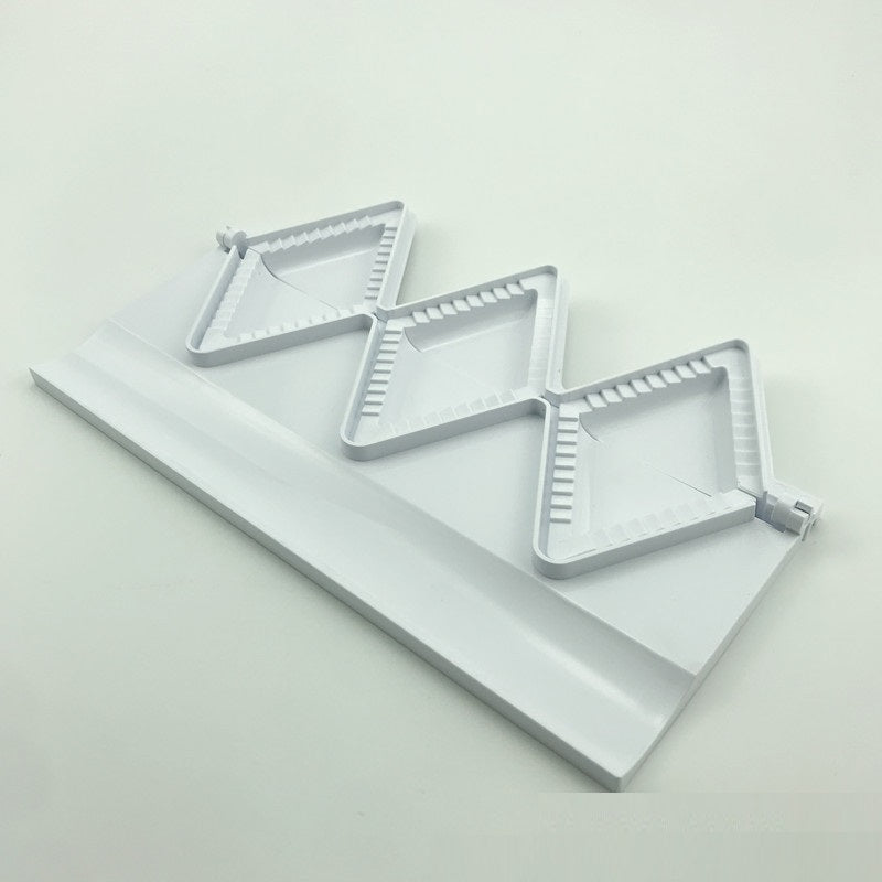 Alt Tag: Kitchen Gadgets Triangular Dumpling Mould plastic triangle dumpling maker mold tool on white background