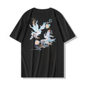 Phoenix Embroidered T-shirt Men's Cotton Half Sleeve