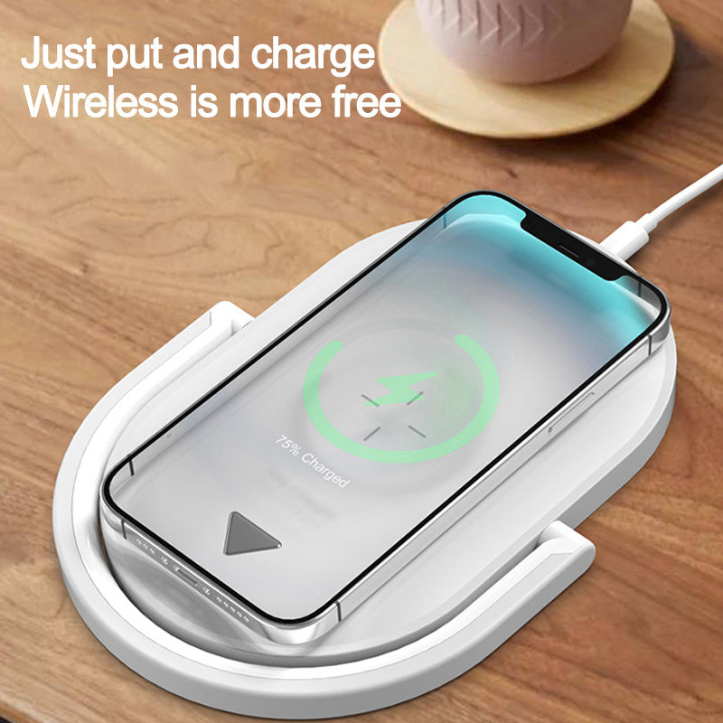 3 In 1 Foldable Wireless Charger Night Light Wireless Charging Station Stonego LED Reading Table Lamp 15W Fast Charging Light null