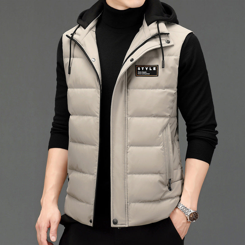 Men's Fashion Vest Versatile Down Jacket