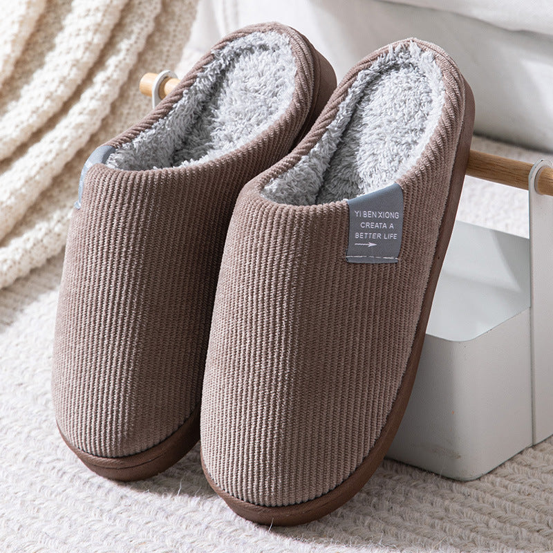 Non-slip Plus Velvet Cotton Slippers null