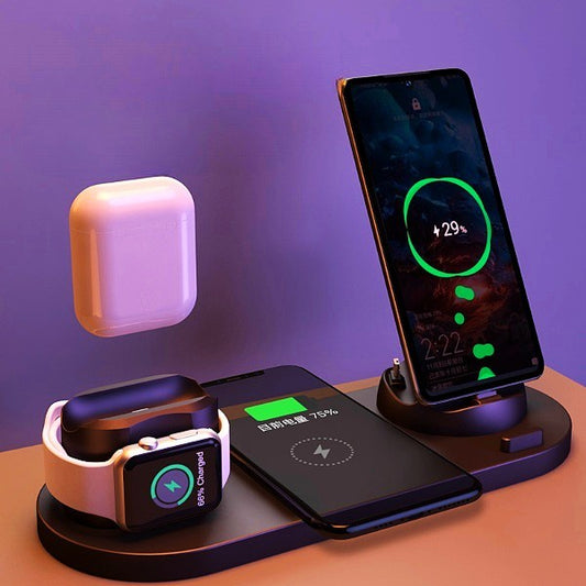 Wireless Charger For IPhone Fast Charger For Phone Fast Charging Pad For Phone Watch 6 In 1 Charging Dock Station null