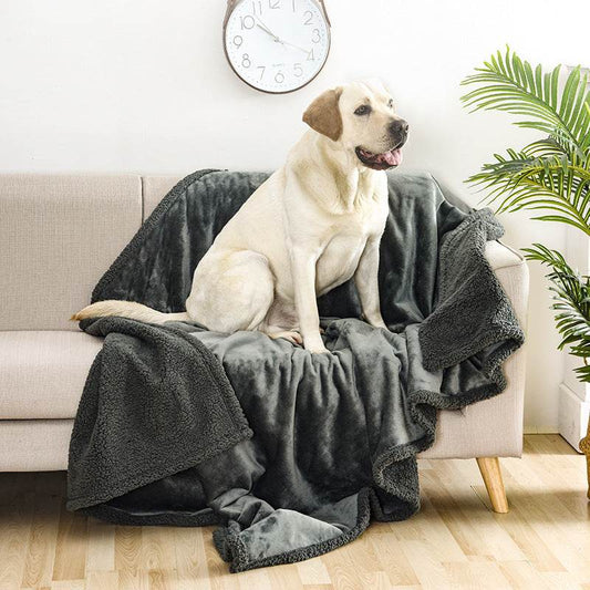 Flannel Cotton Wool Sherpa Thick Pet Blanket Dog Kennel - Update Avenue 