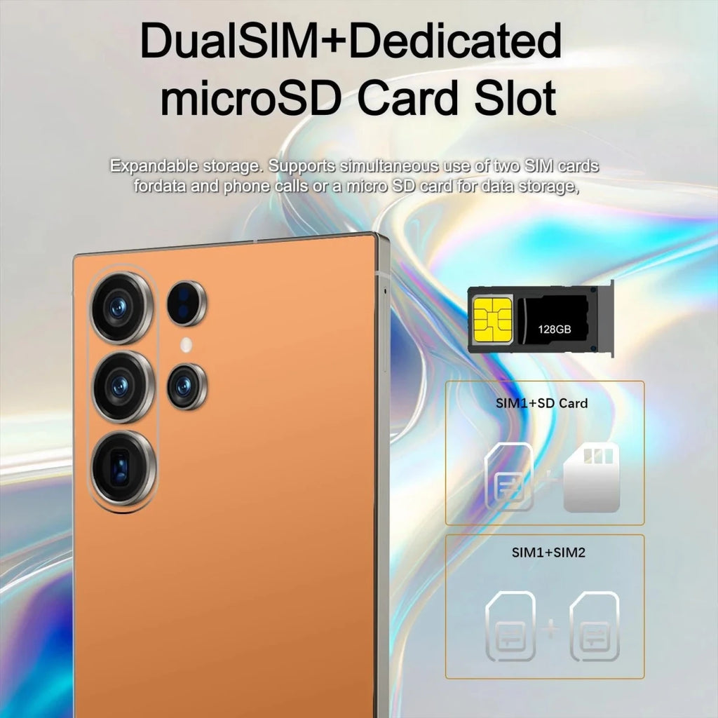 Full Screen S26 Ultra 5G Smartphone 16GB+1TB Storage Camera Unlocked Android Mobile Phone with Face ID Fingerprint Dual SIM Black Full Screen S26 Ultra 5G Smartphone 16GB+1TB Storage Camera Unlocked Android Mobile Phone with Face ID Fingerprint Dual SIM - shop_name