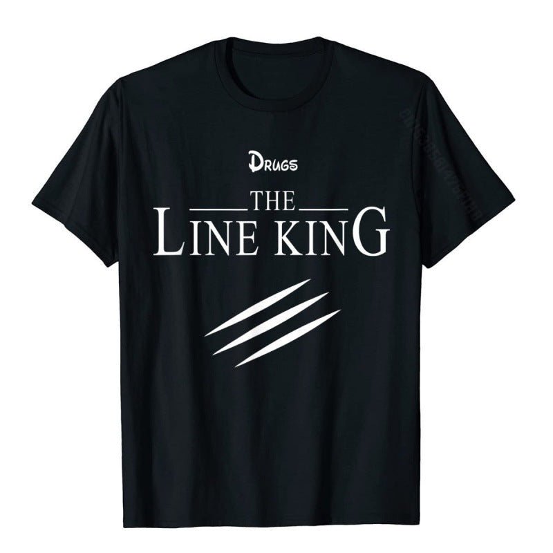 Funny Drug Line King T-shirt Fashion Birth Black Funny Drug Line King T-shirt Fashion Birth - shop_name