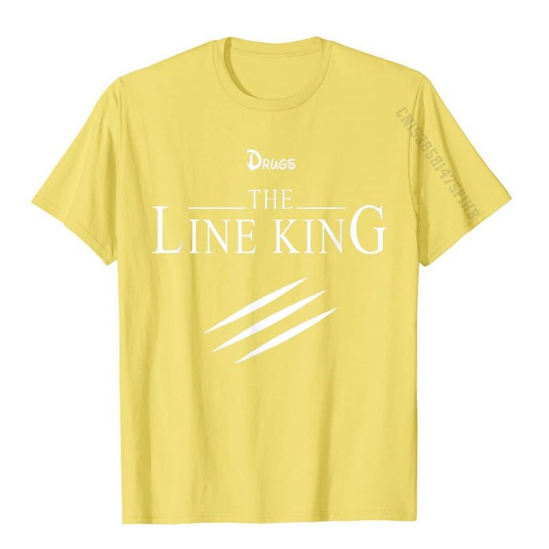 Funny Drug Line King T-shirt Fashion Birth Yellow Funny Drug Line King T-shirt Fashion Birth - shop_name