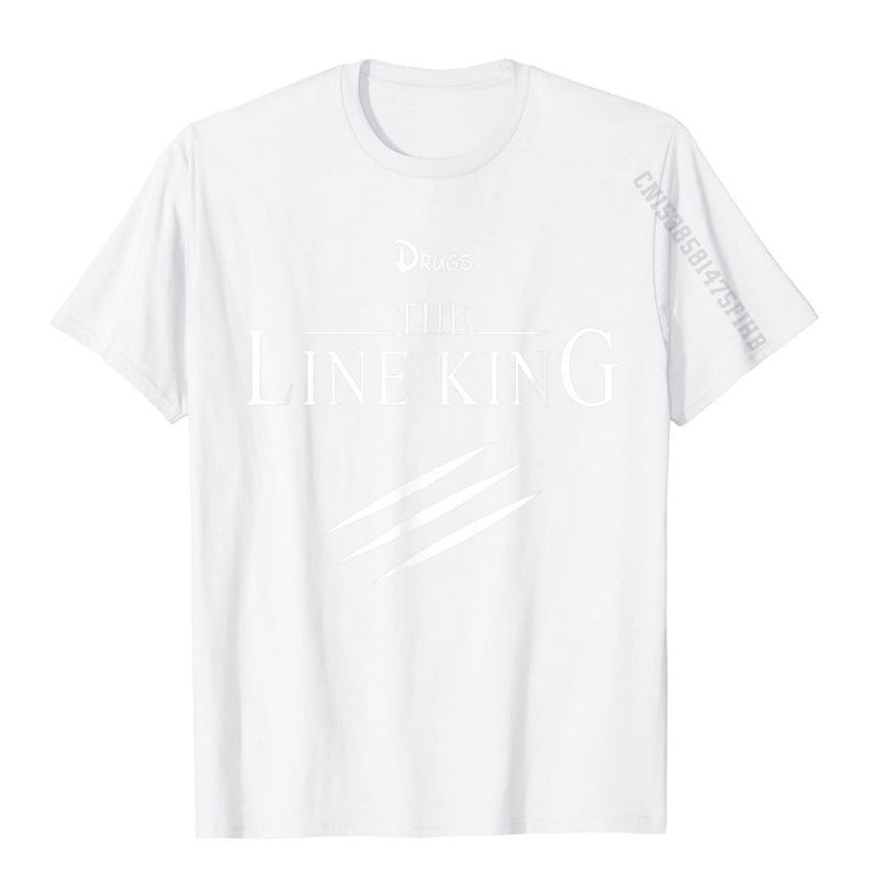 Funny Drug Line King T-shirt Fashion Birth White Funny Drug Line King T-shirt Fashion Birth - shop_name