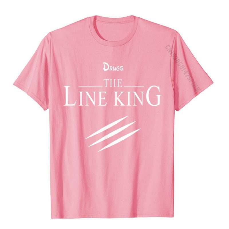 Funny Drug Line King T-shirt Fashion Birth Pink Funny Drug Line King T-shirt Fashion Birth - shop_name