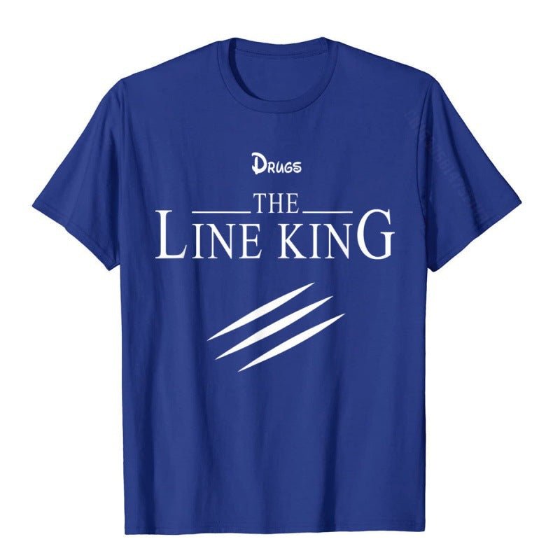 Funny Drug Line King T-shirt Fashion Birth Blue Funny Drug Line King T-shirt Fashion Birth - shop_name