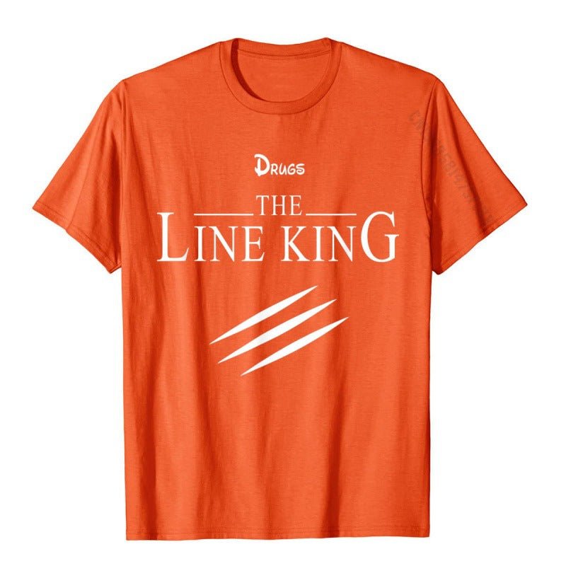 Funny Drug Line King T-shirt Fashion Birth Orange Funny Drug Line King T-shirt Fashion Birth - shop_name