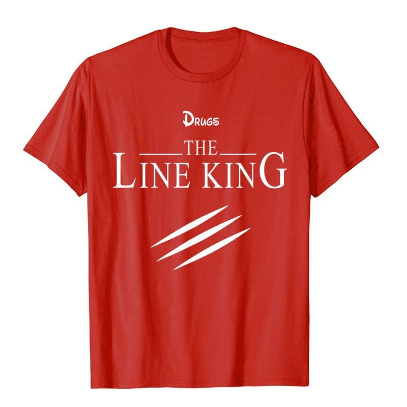 Funny Drug Line King T-shirt Fashion Birth Red Funny Drug Line King T-shirt Fashion Birth - shop_name
