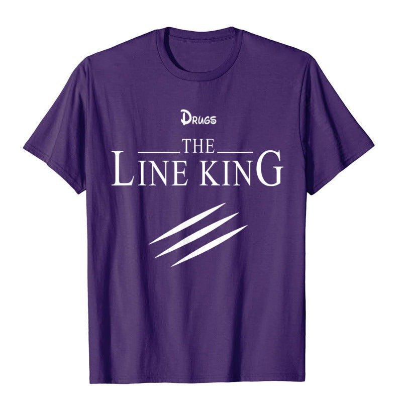 Funny Drug Line King T-shirt Fashion Birth Purple Funny Drug Line King T-shirt Fashion Birth - shop_name