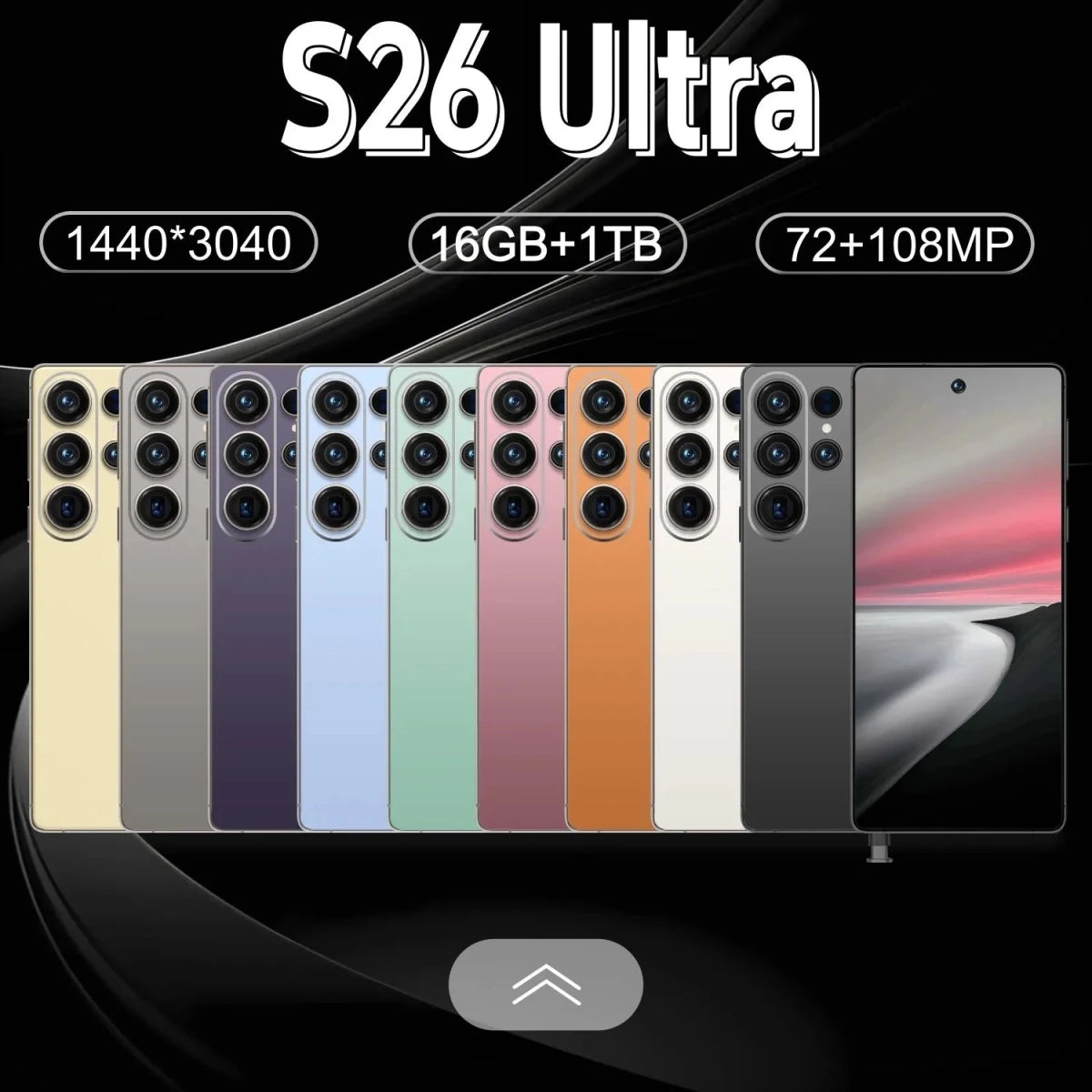 Global New S26 Ultra 5G Smartphone 16GB RAM 1TB Storage Camera Unlocked Android Mobile Phone with Face ID Fingerprint Dual SIM Black Global New S26 Ultra 5G Smartphone 16GB RAM 1TB Storage Camera Unlocked Android Mobile Phone with Face ID Fingerprint Dual SIM - shop_name