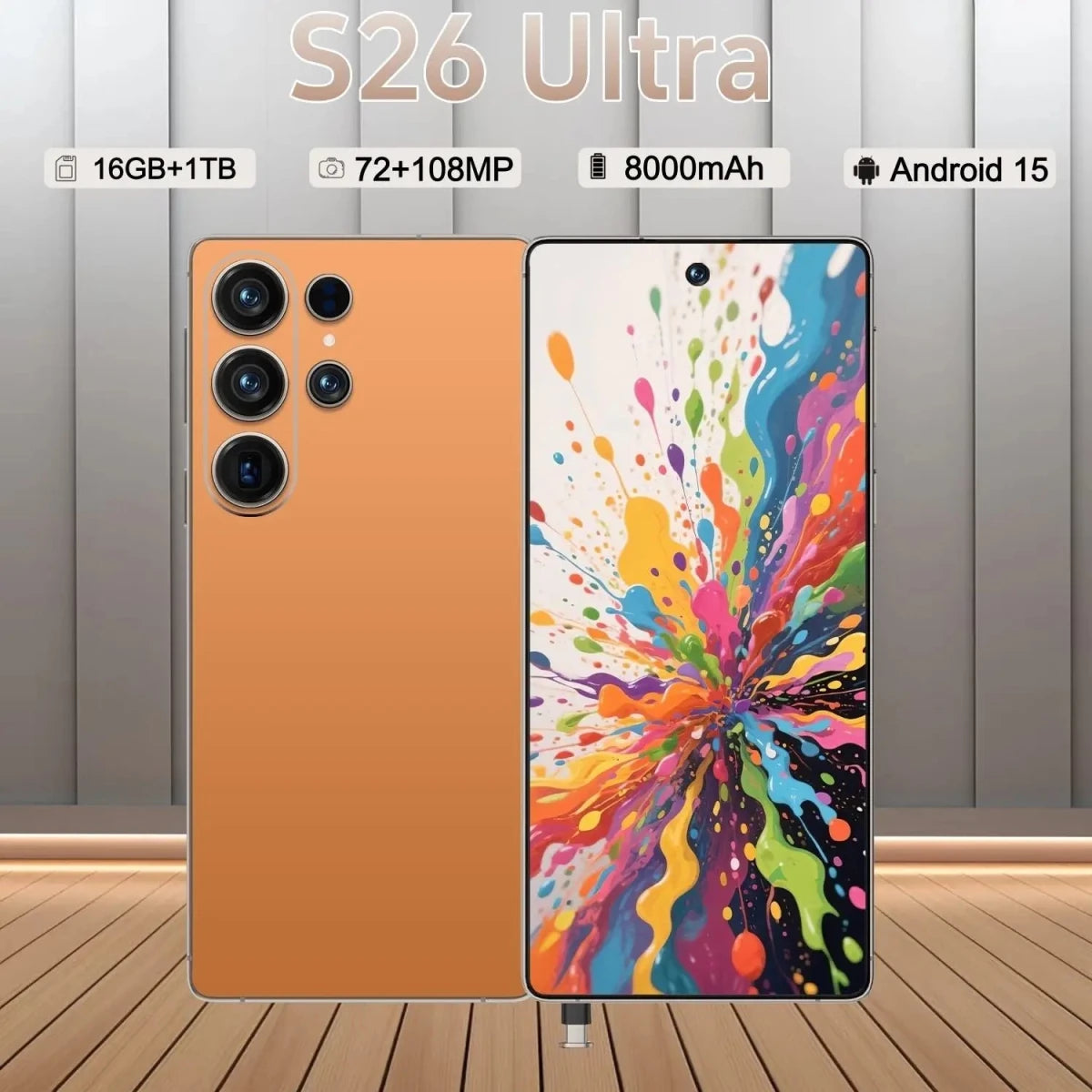 Global New S26 Ultra 5G Smartphone 16GB RAM 1TB Storage Camera Unlocked Android Mobile Phone with Face ID Fingerprint Dual SIM Black Global New S26 Ultra 5G Smartphone 16GB RAM 1TB Storage Camera Unlocked Android Mobile Phone with Face ID Fingerprint Dual SIM - shop_name
