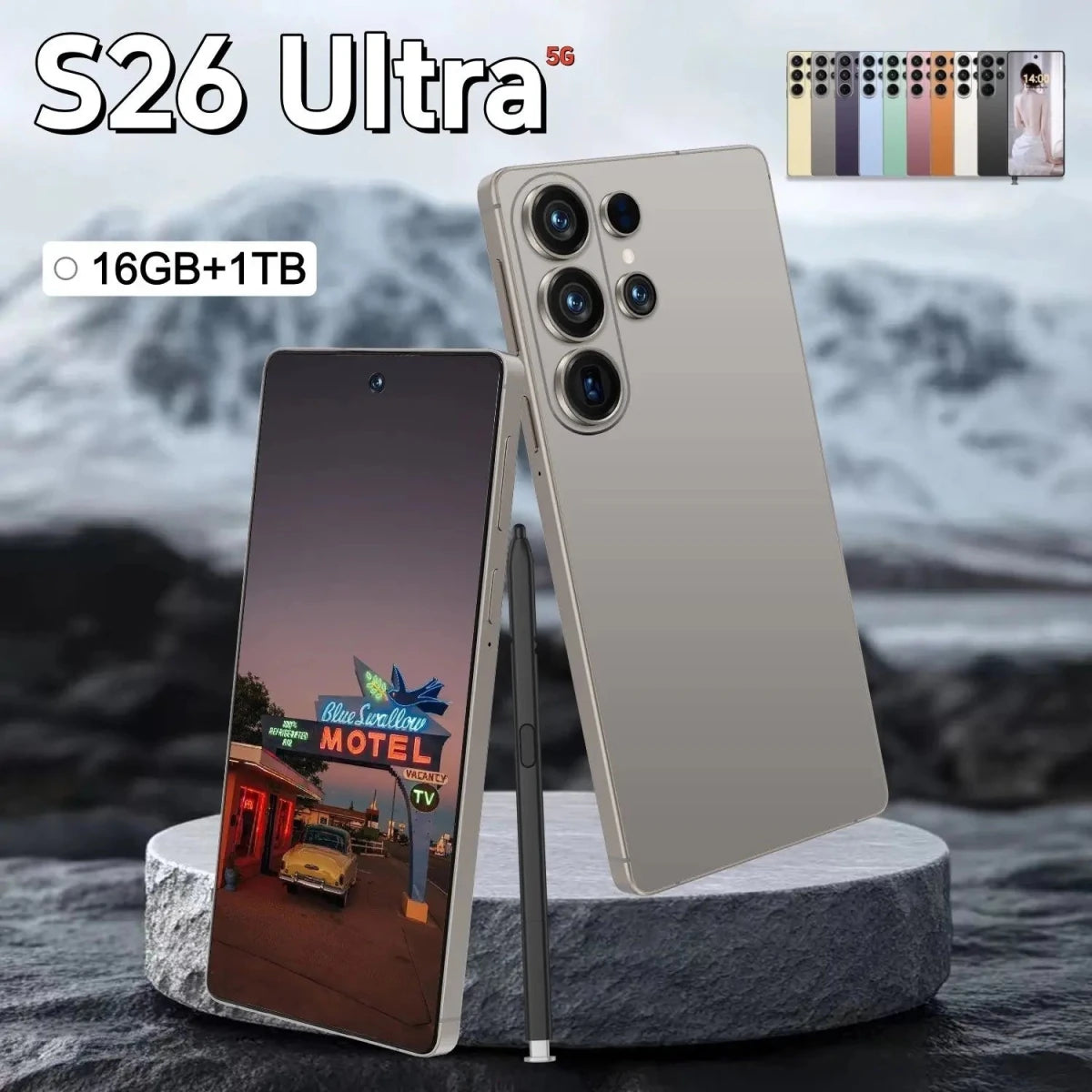 Global New S26 Ultra 5G Smartphone 16GB RAM 1TB Storage Camera Unlocked Android Mobile Phone with Face ID Fingerprint Dual SIM Black Global New S26 Ultra 5G Smartphone 16GB RAM 1TB Storage Camera Unlocked Android Mobile Phone with Face ID Fingerprint Dual SIM - shop_name