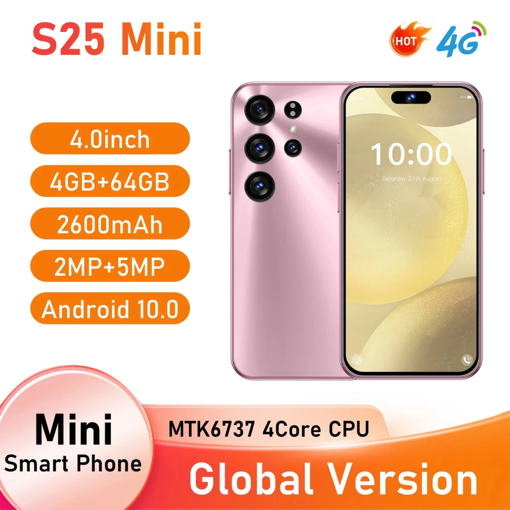 Global Version High Quality S25 Mini Android Smartphone Celulares Cell Phone with HD Screen Resolution Dual Sim 3G LTE Black Global Version High Quality S25 Mini Android Smartphone Celulares Cell Phone with HD Screen Resolution Dual Sim 3G LTE - shop_name