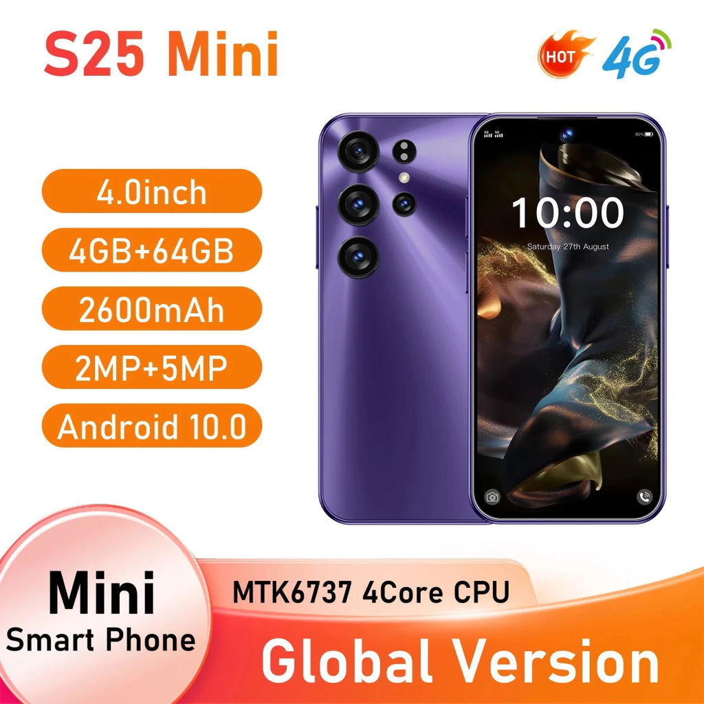 Global Version High Quality S25 Mini Android Smartphone Celulares Cell Phone with HD Screen Resolution Dual Sim 3G LTE Black Global Version High Quality S25 Mini Android Smartphone Celulares Cell Phone with HD Screen Resolution Dual Sim 3G LTE - shop_name