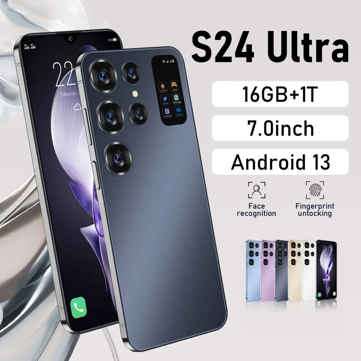 Global Version S24 Ultra NEW 16GB/1TB Unlocked Mobile Phone S24 Ultra 108MP 7 Inch 8000mAh Smart Mobile Phones Black Global Version S24 Ultra NEW 16GB/1TB Unlocked Mobile Phone S24 Ultra 108MP 7 Inch 8000mAh Smart Mobile Phones - shop_name