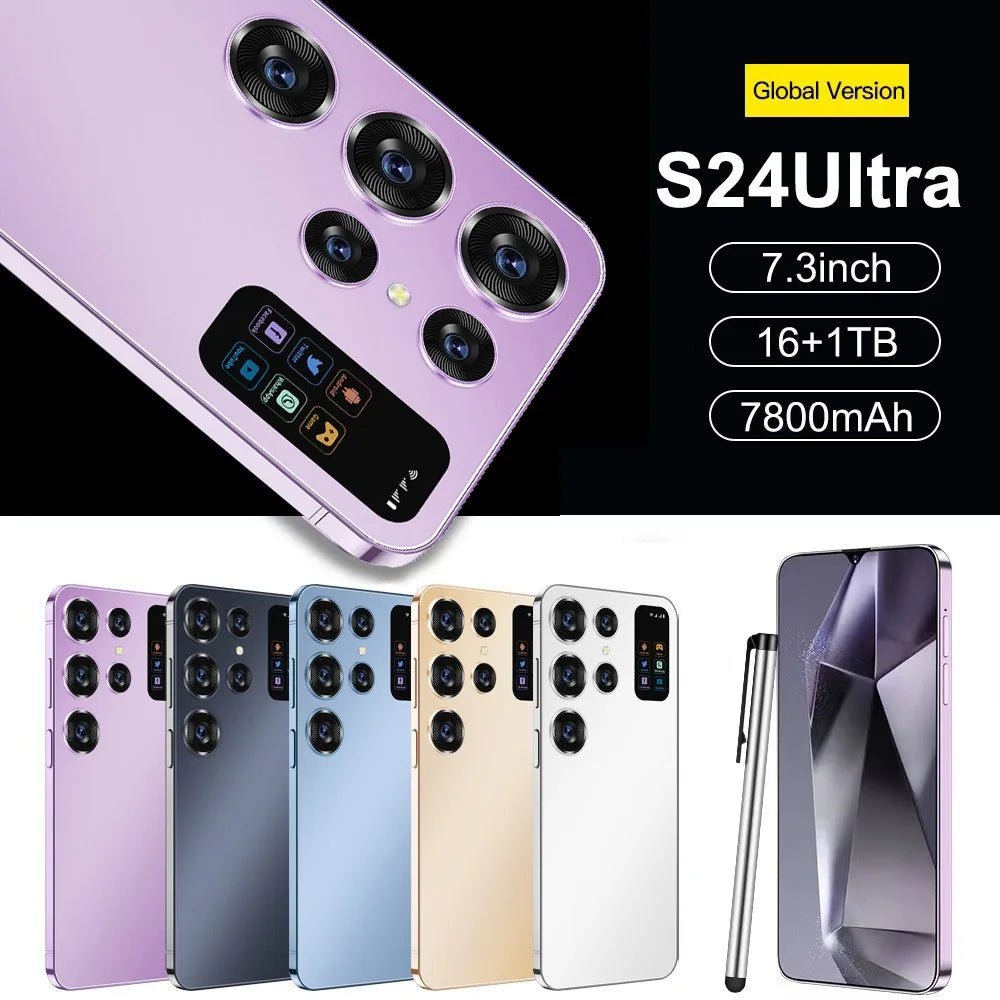 Global Version S24 Ultra NEW 16GB/1TB Unlocked Mobile Phone S24 Ultra 108MP 7 Inch 8000mAh Smart Mobile Phones Black Global Version S24 Ultra NEW 16GB/1TB Unlocked Mobile Phone S24 Ultra 108MP 7 Inch 8000mAh Smart Mobile Phones - shop_name