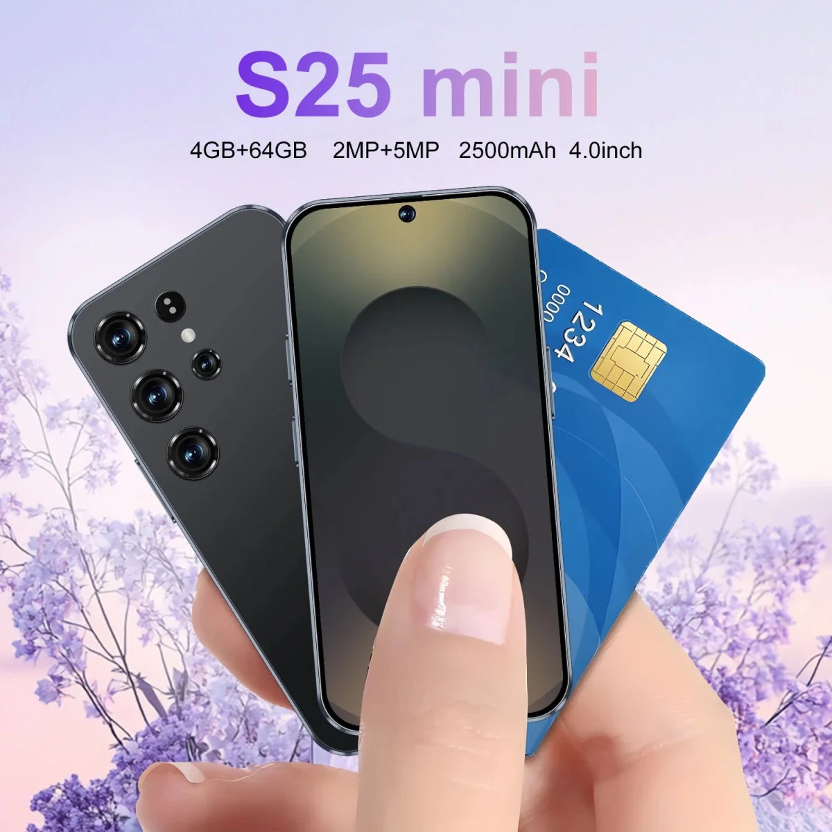 Global Version S25 Mini Smartphone 4GB+64GB Android High Quality HD LED Mobile Phone LTE Cellular English Operating Hot Sale Black Global Version S25 Mini Smartphone 4GB+64GB Android High Quality HD LED Mobile Phone LTE Cellular English Operating Hot Sale - shop_name