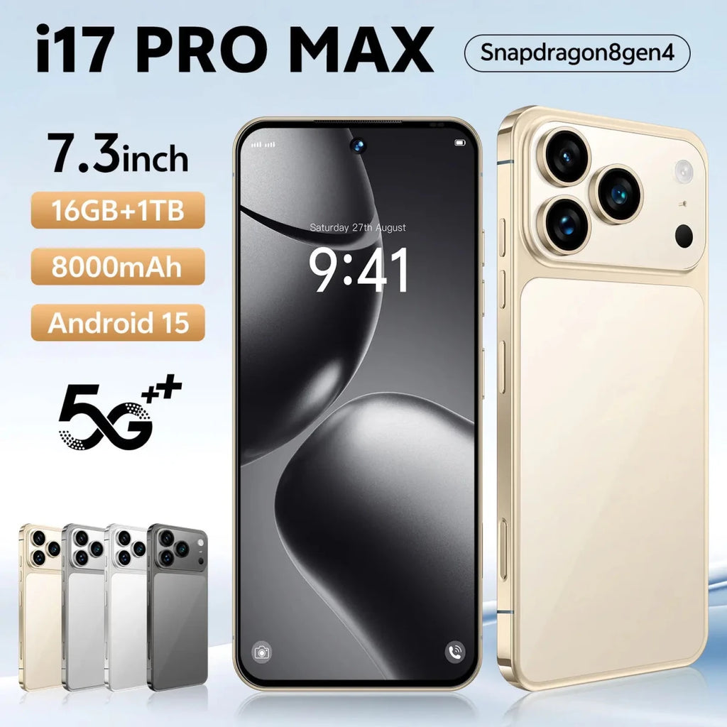 Global Version Unlocked 17 Pro Max 7.3 Inches 5G Android 15 Smartphone 1TB Storage Mobile Phone in English & Spanish Black Global Version Unlocked 17 Pro Max 7.3 Inches 5G Android 15 Smartphone 1TB Storage Mobile Phone in English & Spanish - shop_name
