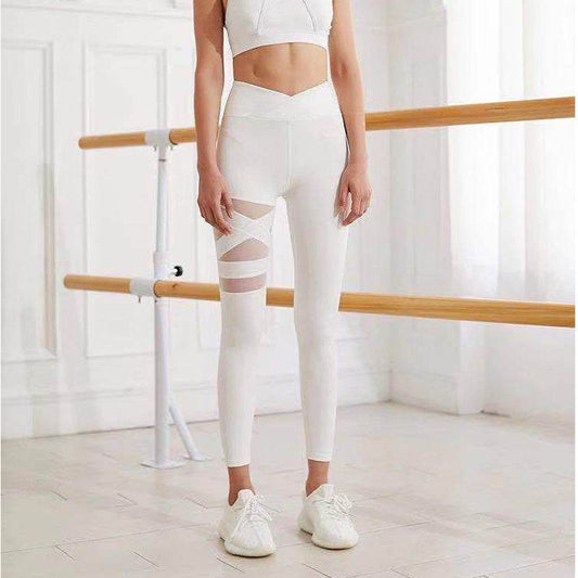 Gym Leggings Cross High Waist Yoga Pants - Update Avenue 