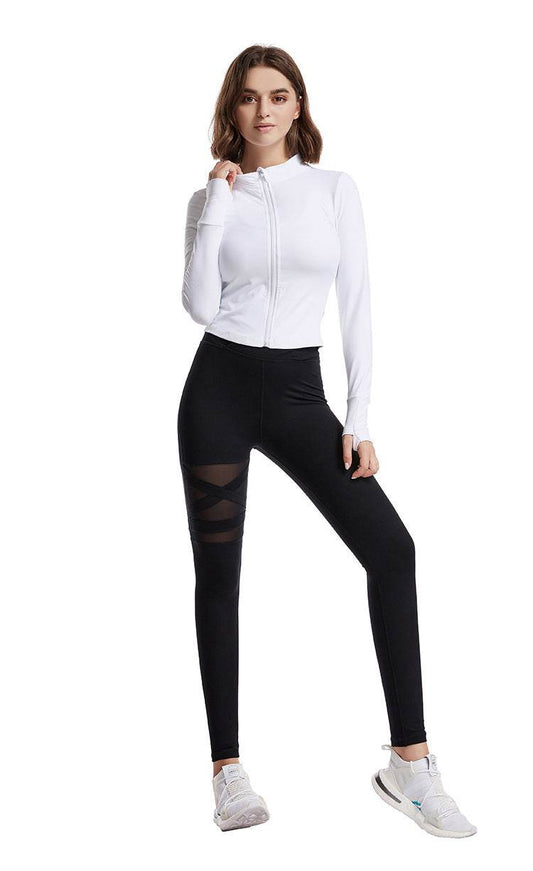 Gym Leggings Cross High Waist Yoga Pants - Update Avenue 